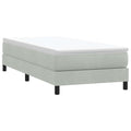 vidaXL Łóżko Box Spring bez materaca Jasnoszary 100x210 cm Aksamit