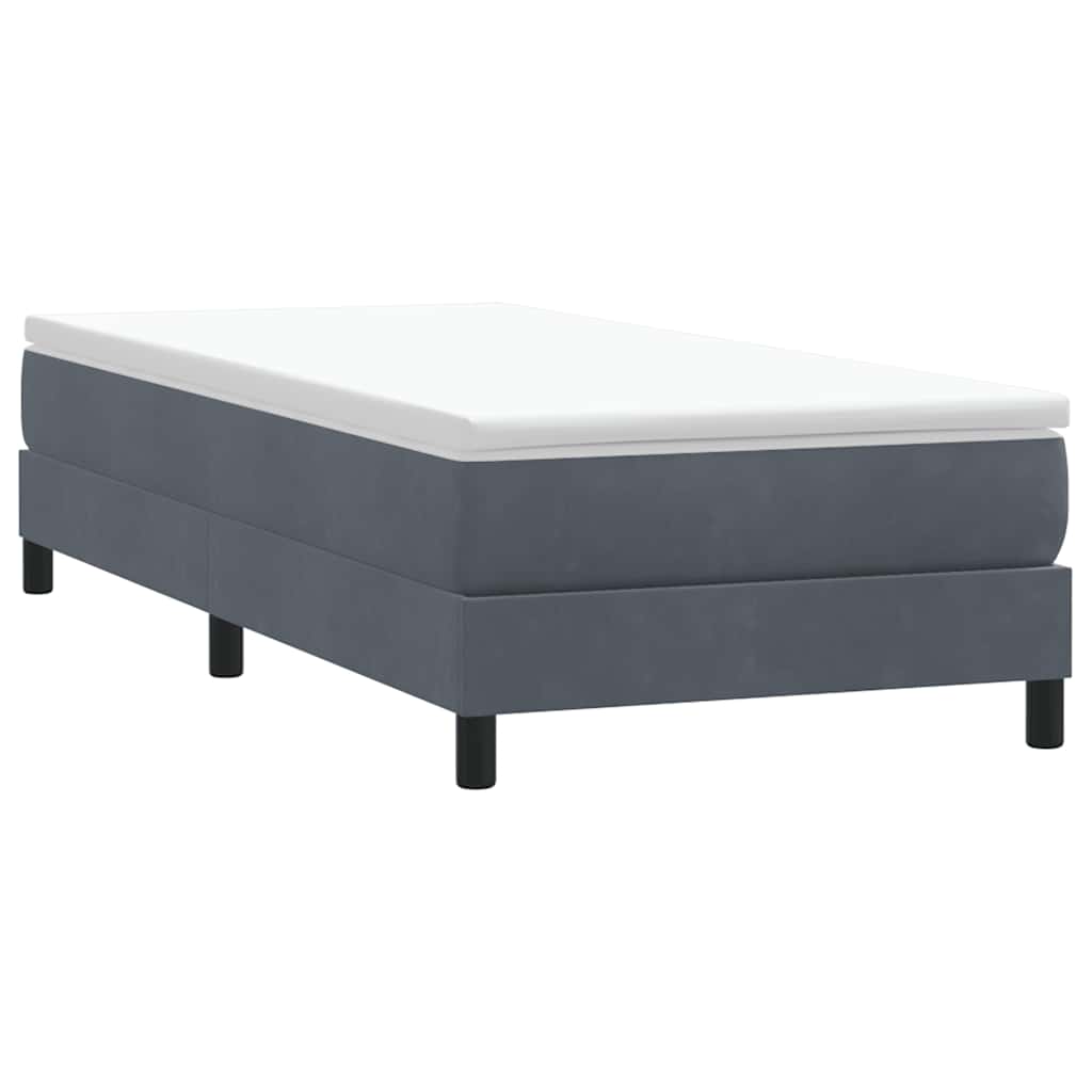 vidaXL Łóżko typu Box Spring bez materaca Ciemnoszary 100x210 cm