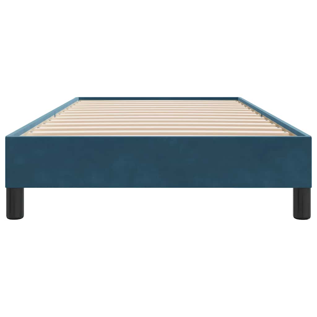 vidaXL Łóżko typu Box Spring bez materaca Ciemnoniebieskie 100x210 cm