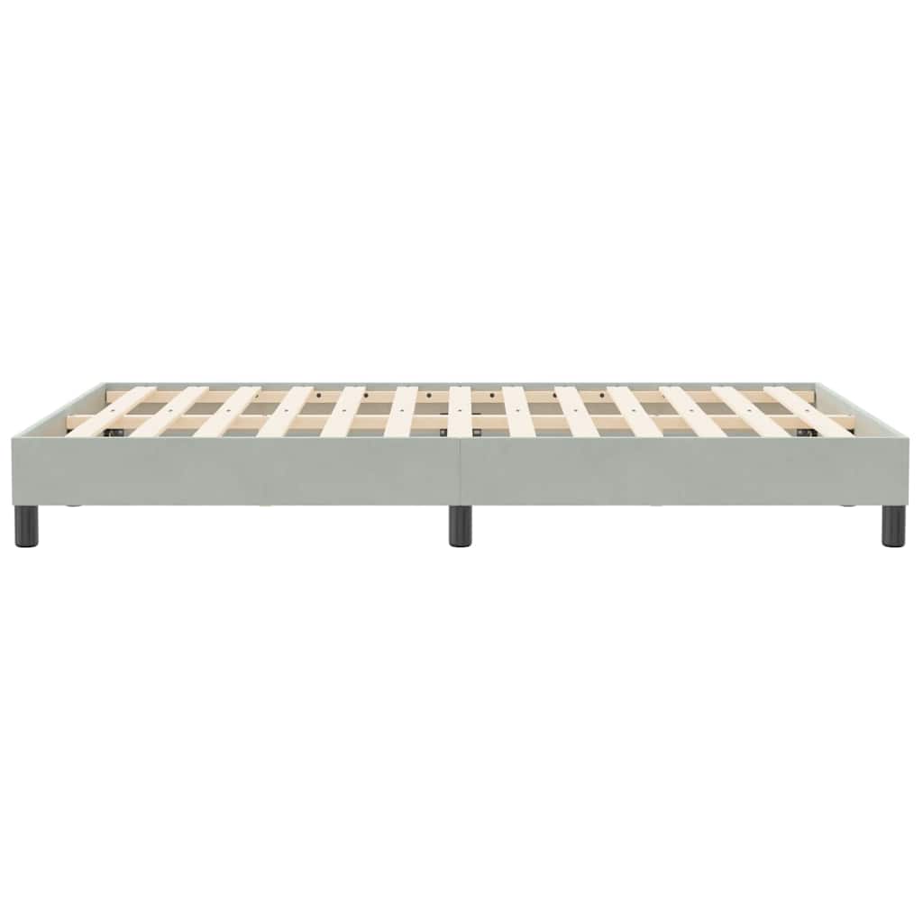vidaXL Łóżko Box Spring bez materaca Jasnoszary 120x210 cm Aksamit