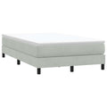 vidaXL Łóżko Box Spring bez materaca Jasnoszary 120x210 cm Aksamit