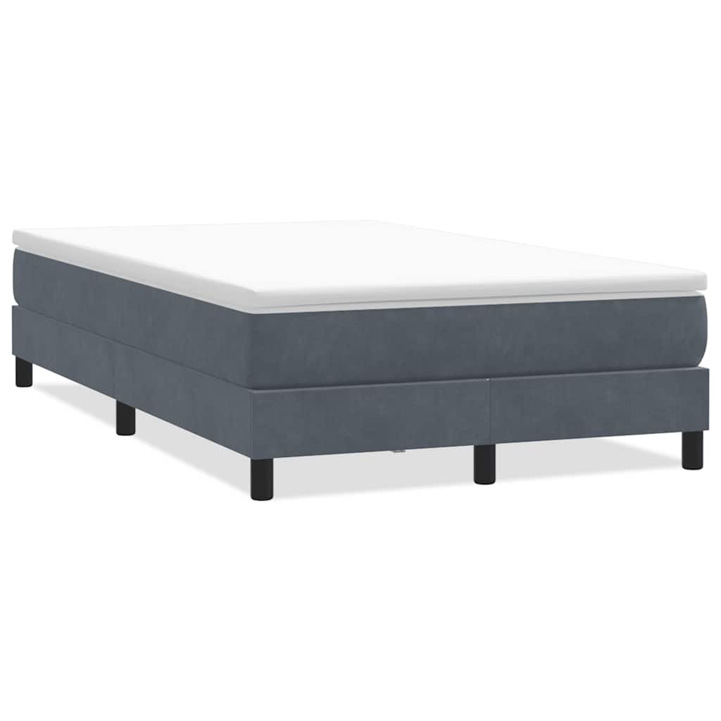 vidaXL Łóżko typu Box Spring bez materaca Ciemnoszary 120x210 cm