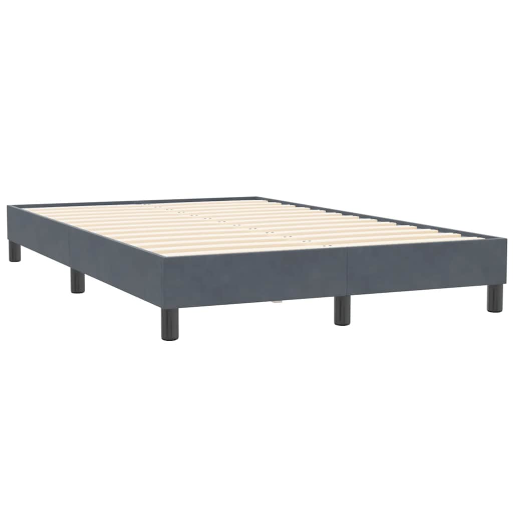 vidaXL Łóżko typu Box Spring bez materaca Ciemnoszary 120x210 cm