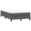 vidaXL Łóżko typu Box Spring bez materaca Ciemnoszary 120x210 cm
