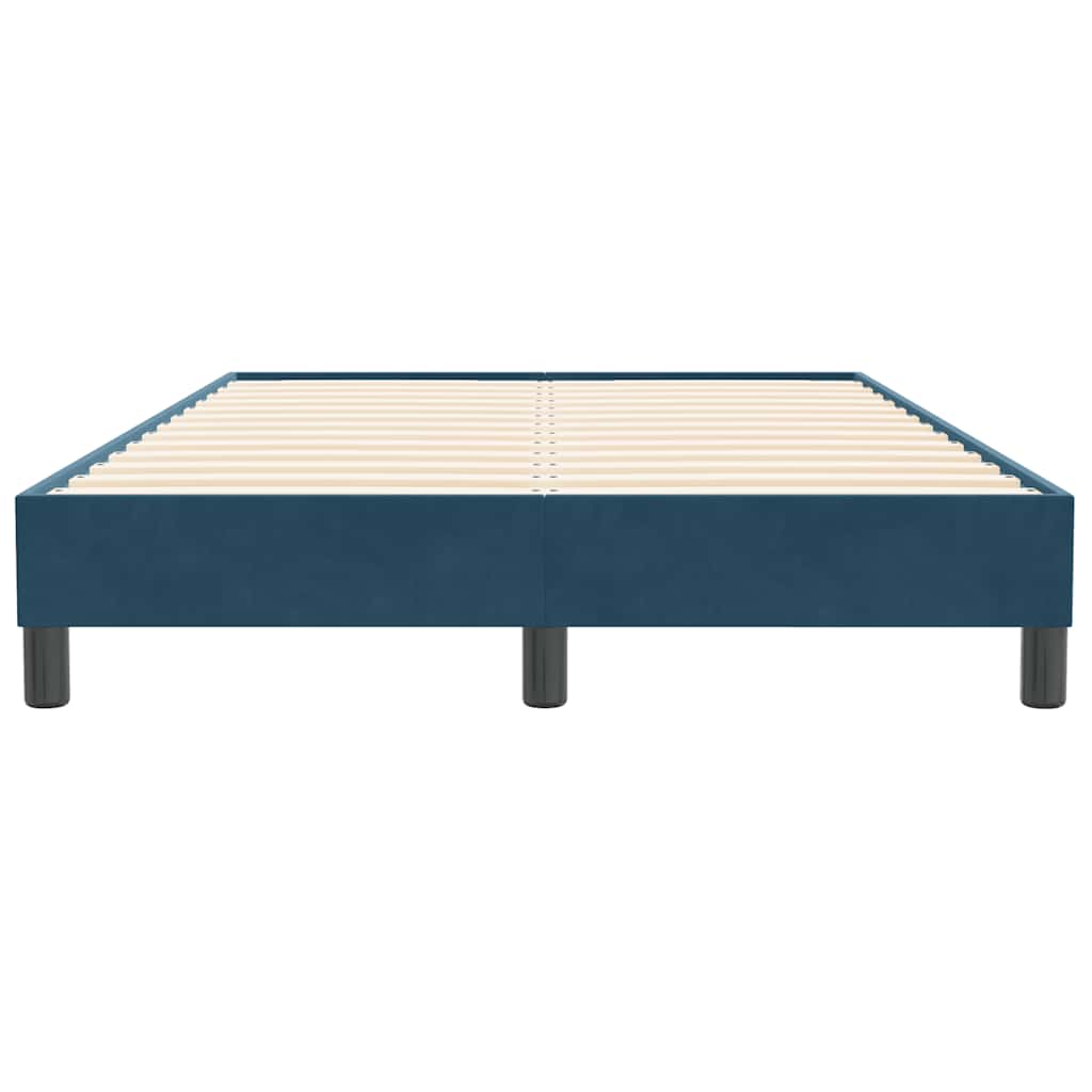 vidaXL Łóżko typu Box Spring bez materaca Ciemnoniebieskie 120x210 cm