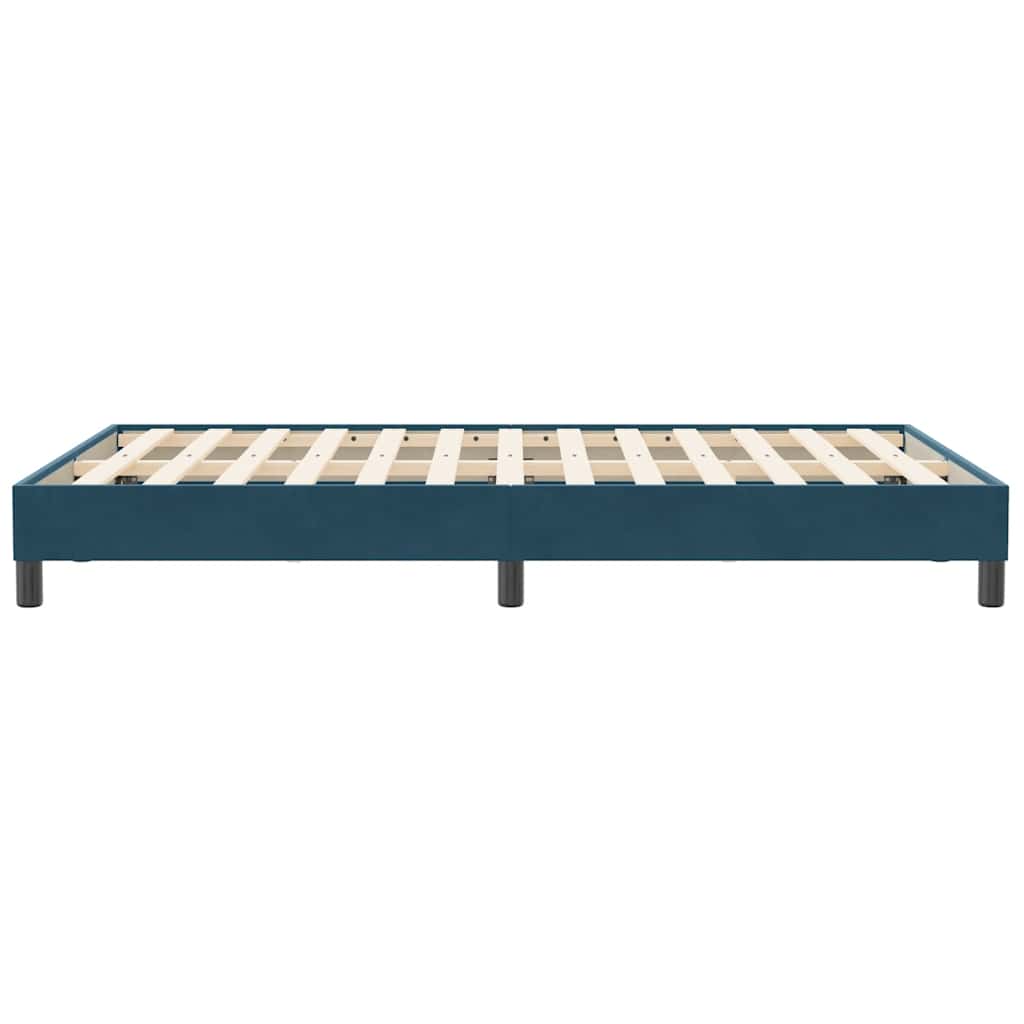 vidaXL Łóżko typu Box Spring bez materaca Ciemnoniebieskie 120x210 cm