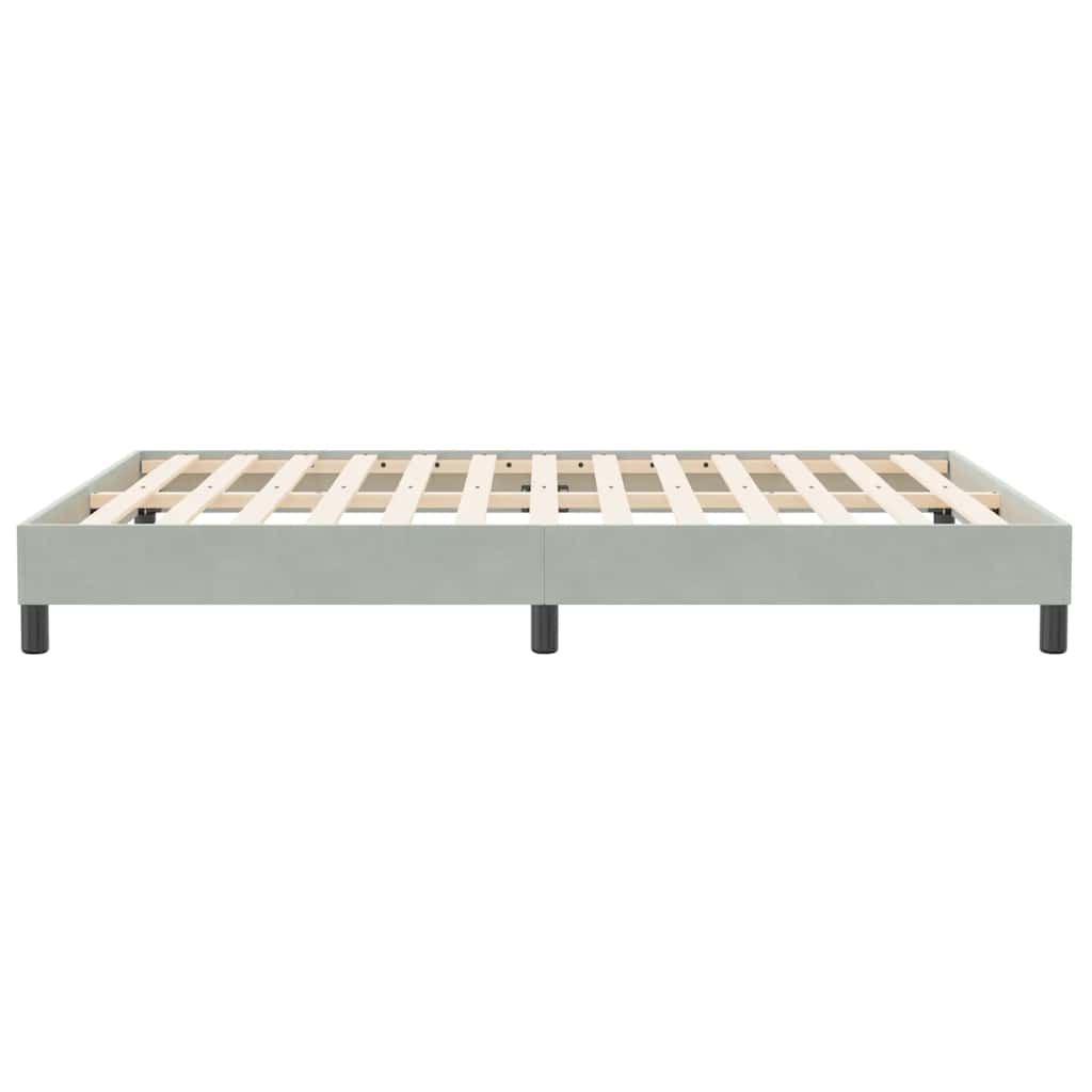 vidaXL Łóżko Box Spring bez materaca Jasnoszary 140x210 cm Aksamit