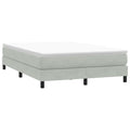 vidaXL Łóżko Box Spring bez materaca Jasnoszary 140x210 cm Aksamit