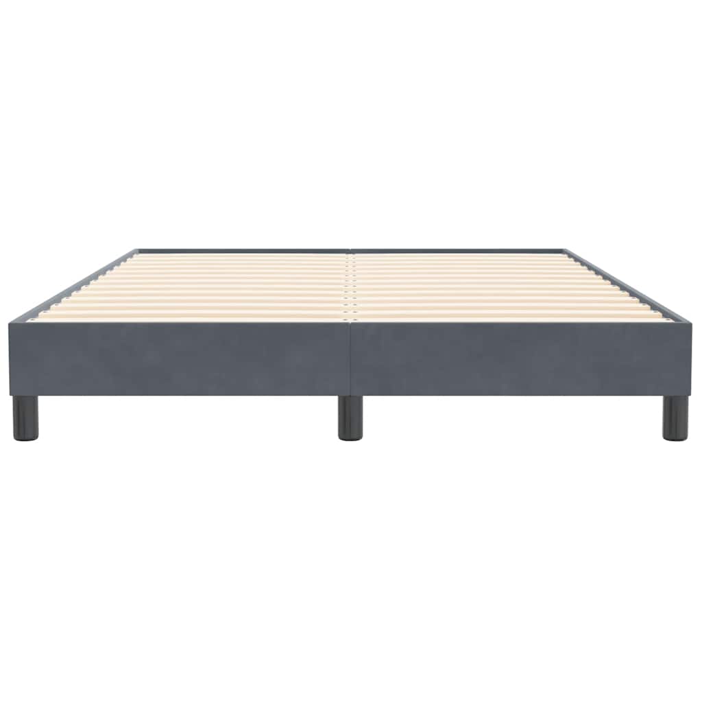 vidaXL Łóżko typu Box Spring bez materaca Ciemnoszary 140x210 cm