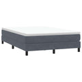 vidaXL Łóżko typu Box Spring bez materaca Ciemnoszary 140x210 cm