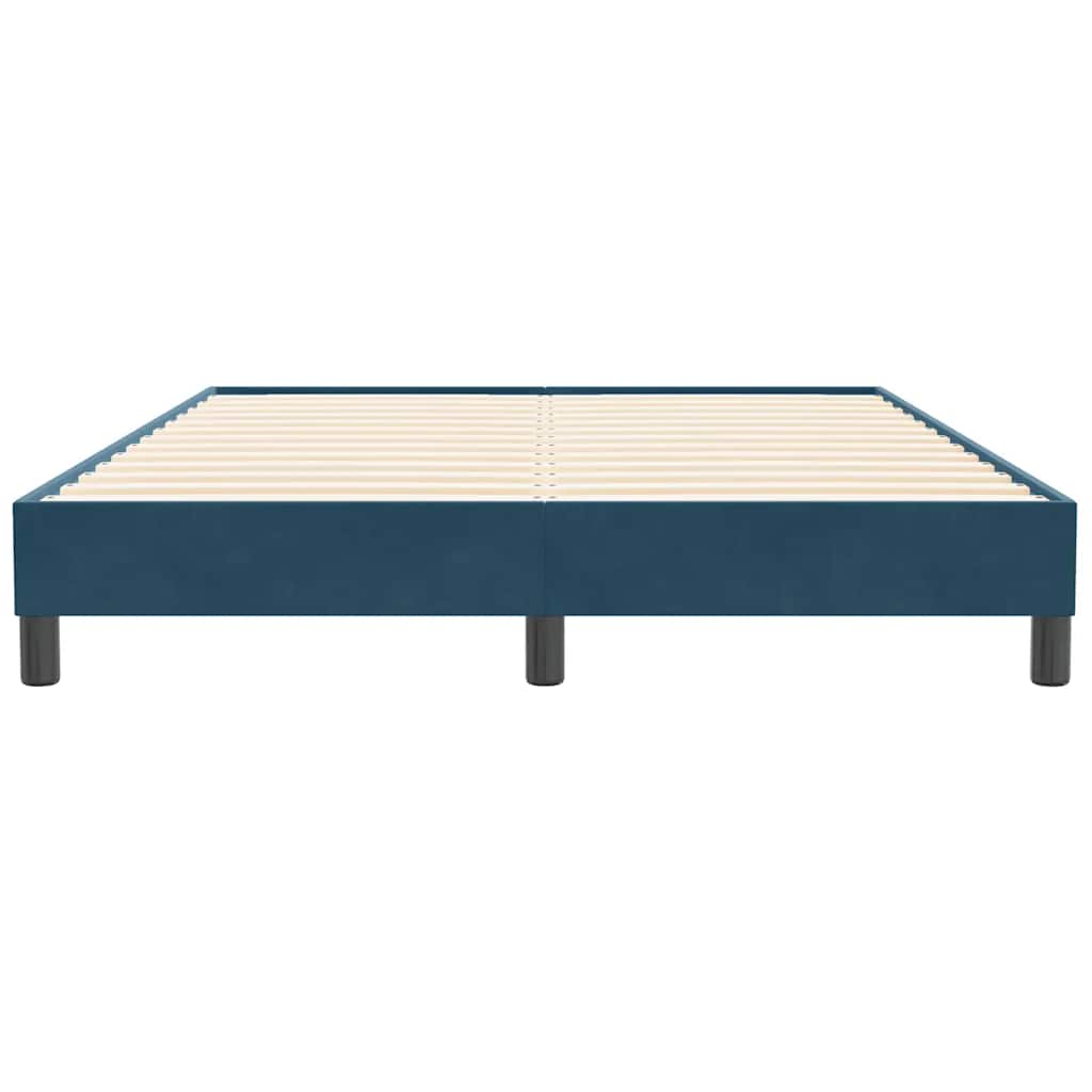 vidaXL Łóżko typu Box Spring bez materaca Ciemnoniebieskie 140x210 cm