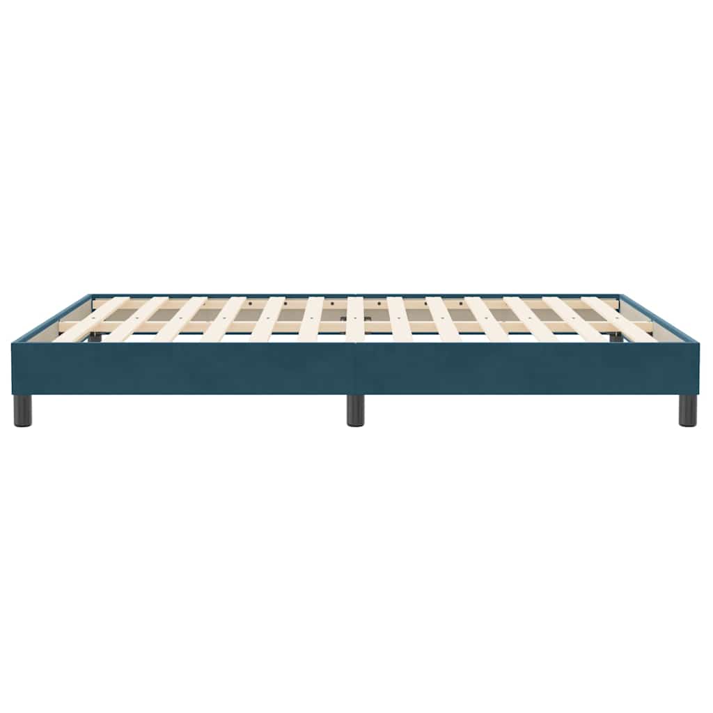 vidaXL Łóżko typu Box Spring bez materaca Ciemnoniebieskie 140x210 cm