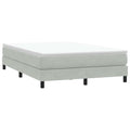 vidaXL Łóżko Box Spring bez materaca Jasnoszary 160x210 cm Aksamit
