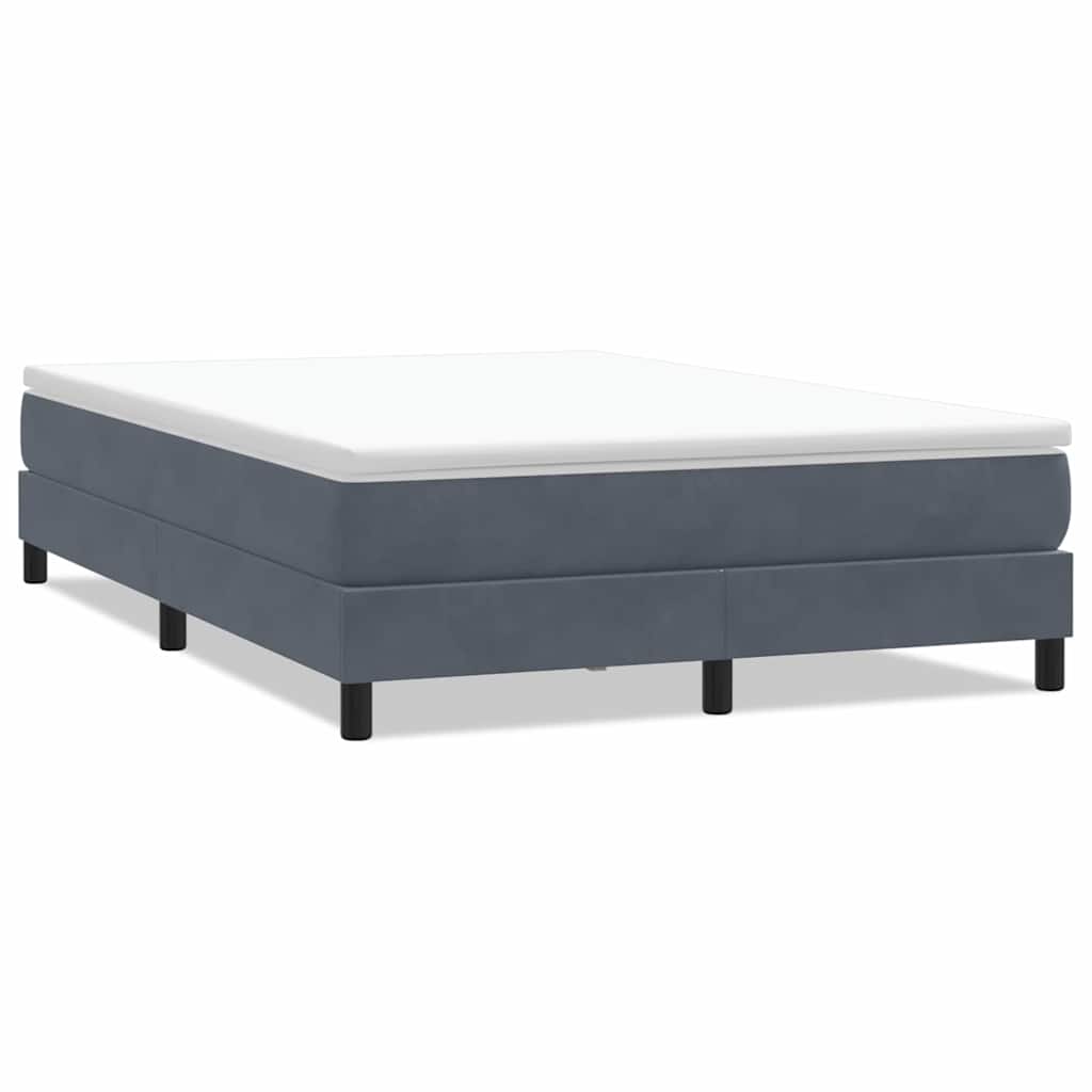 vidaXL Łóżko typu Box Spring bez materaca Ciemnoszary 160x210 cm