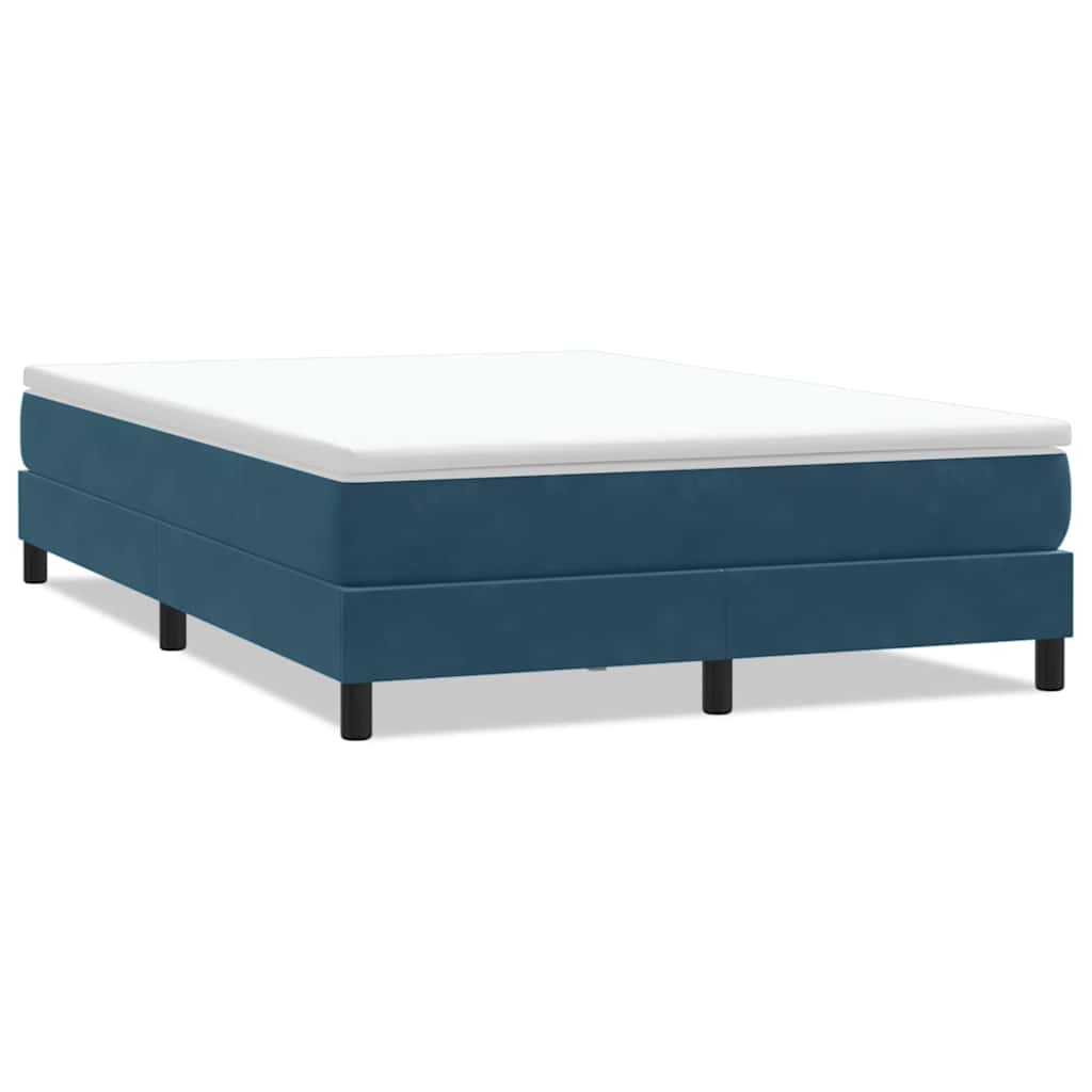 vidaXL Łóżko typu Box Spring bez materaca Ciemnoniebieskie 160x210 cm