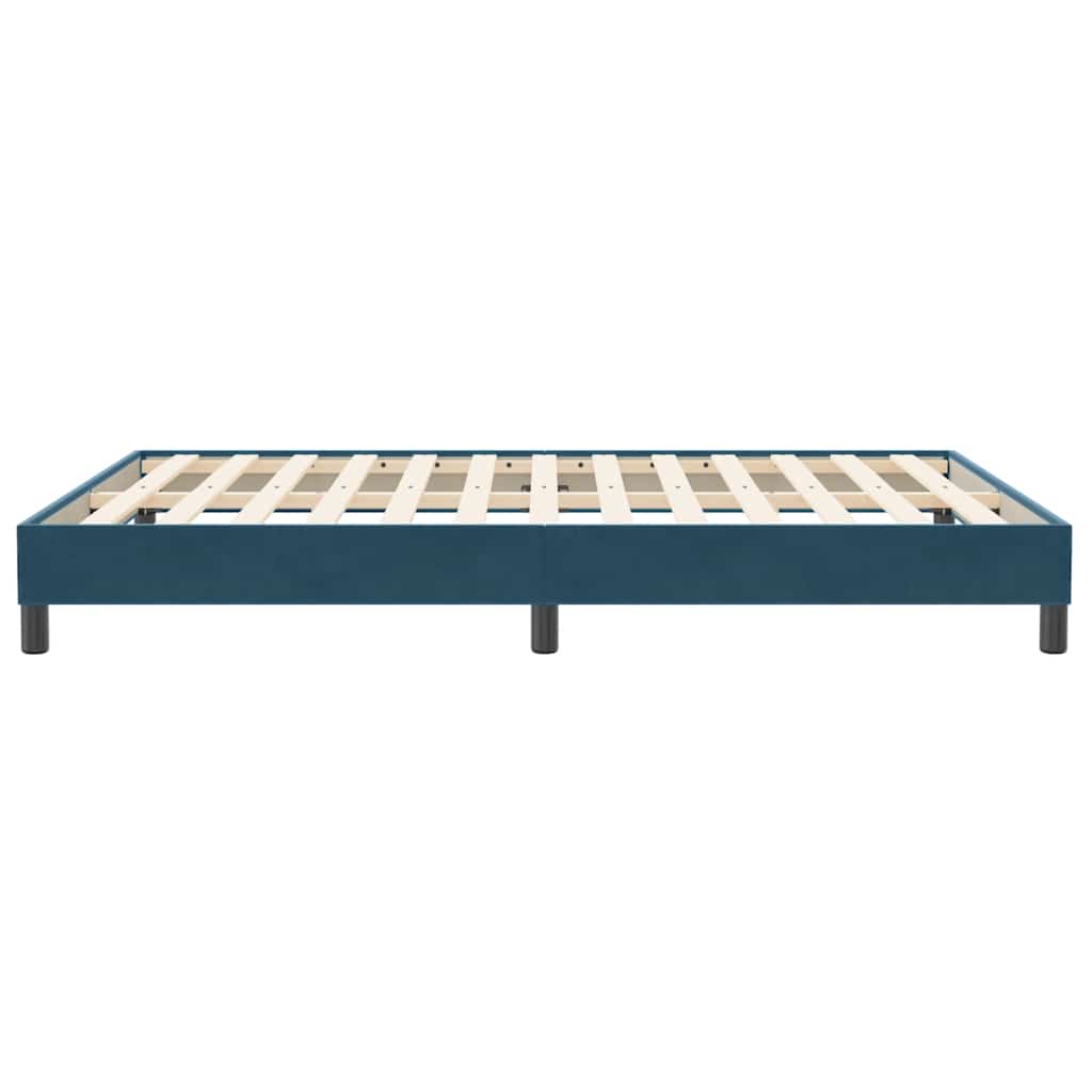vidaXL Łóżko typu Box Spring bez materaca Ciemnoniebieskie 160x210 cm