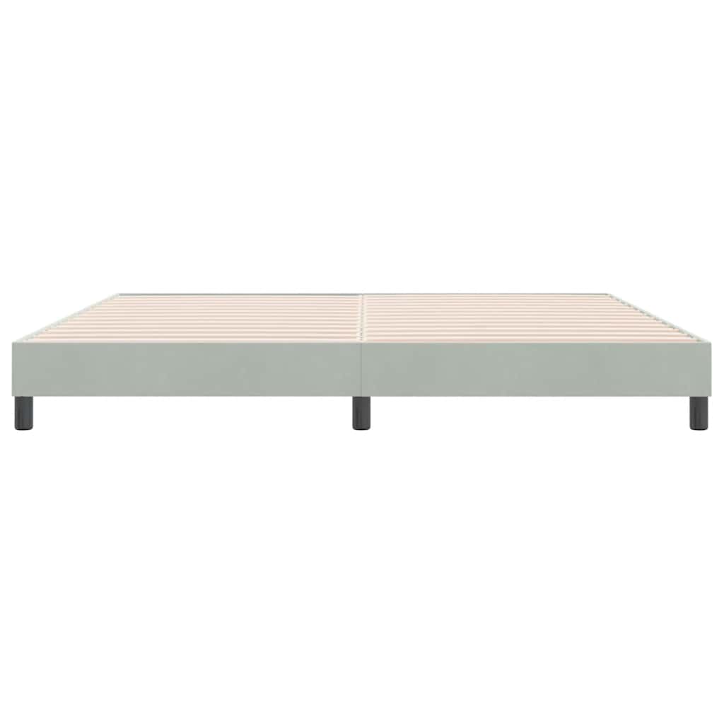 vidaXL Łóżko typu Box Spring bez materaca Jasnoszary 180x210cm Aksamit