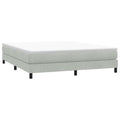 vidaXL Łóżko typu Box Spring bez materaca Jasnoszary 180x210cm Aksamit