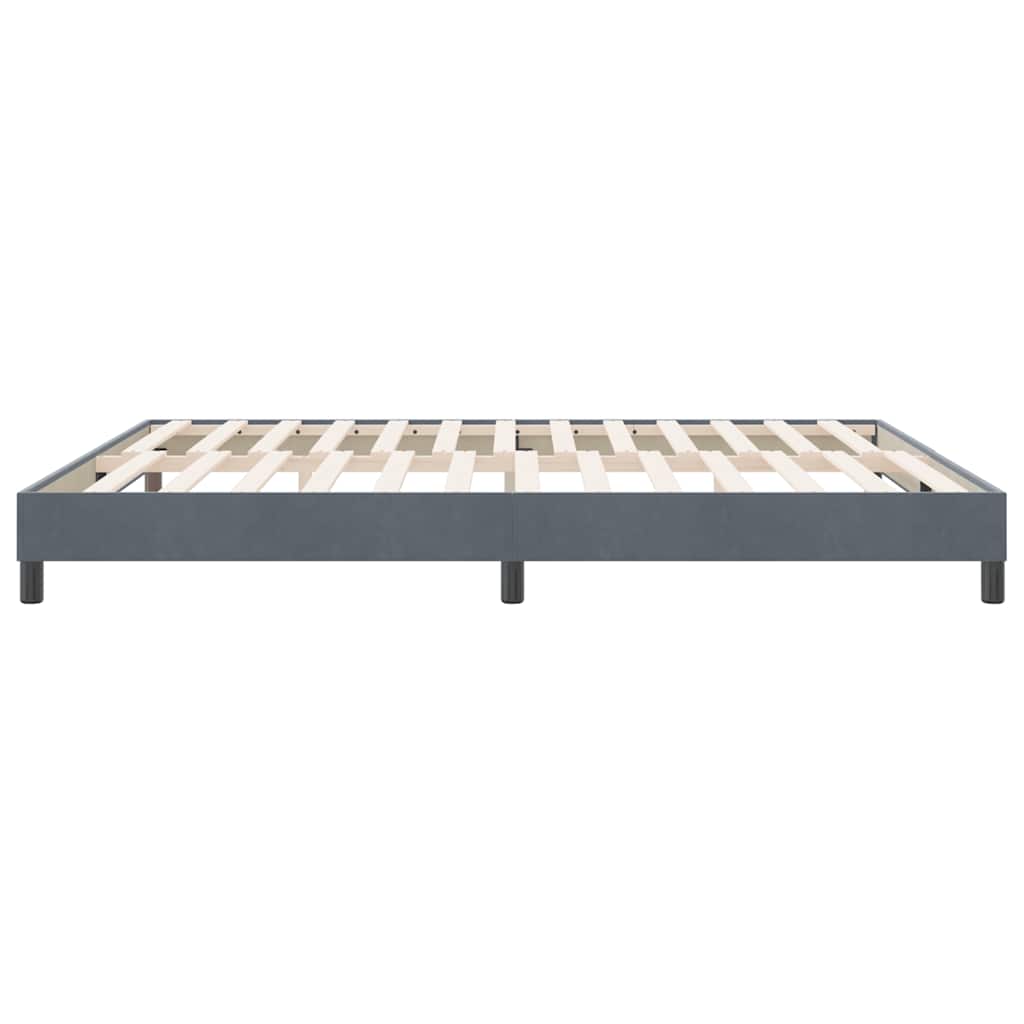vidaXL Łóżko Box Spring bez materaca Ciemnoszary 180x210 cm Aksamit