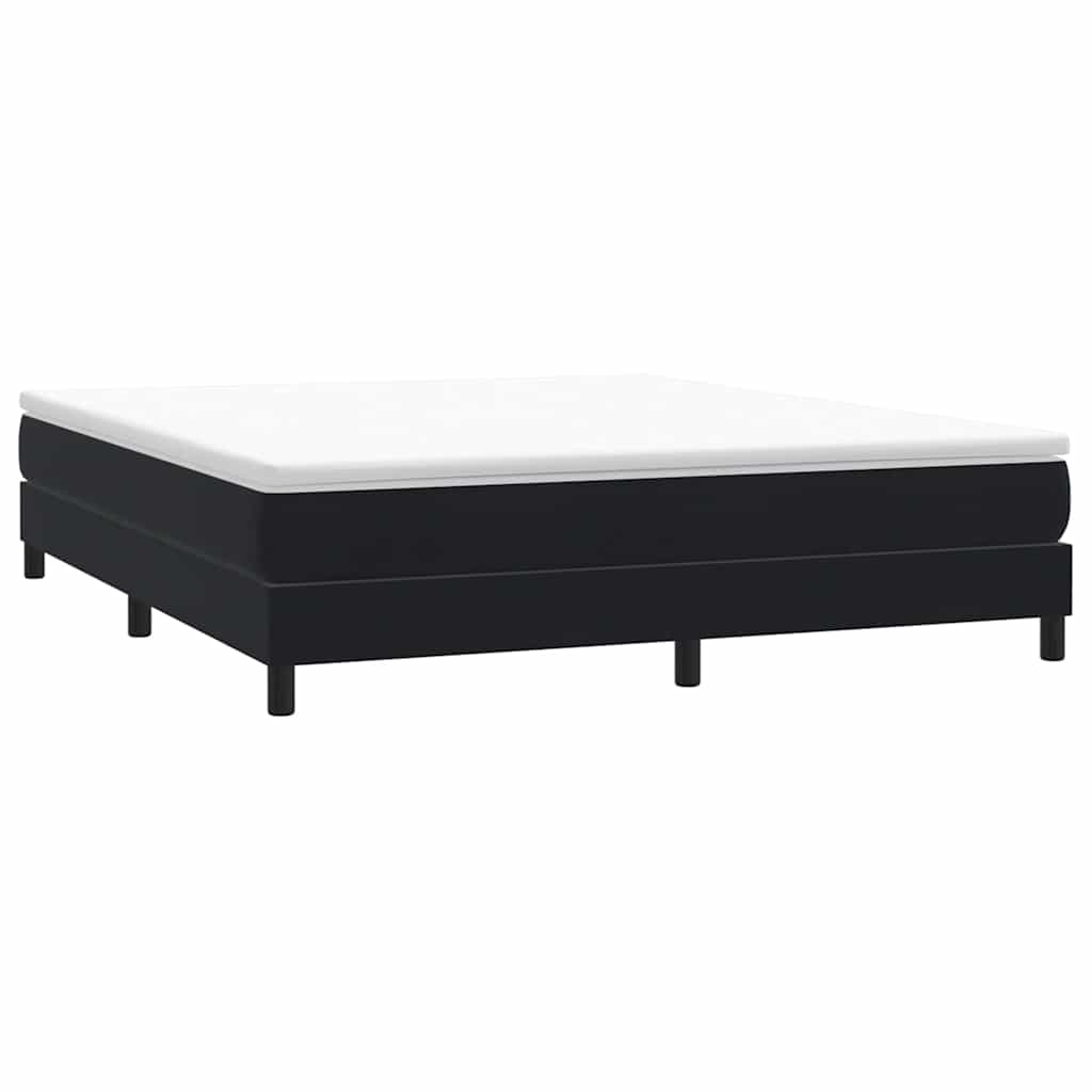 vidaXL Łóżko Box Spring bez materaca Czarne 180x210 cm Aksamit