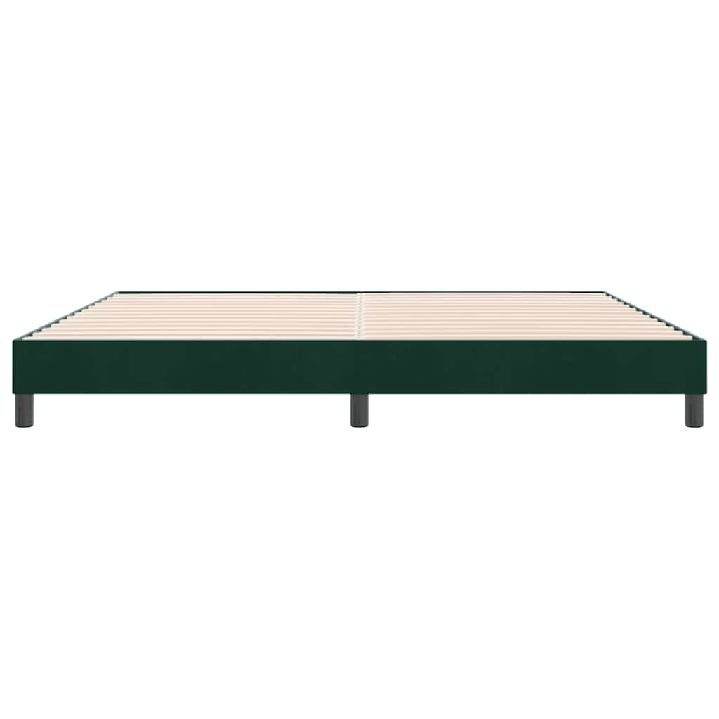 vidaXL Łóżko typu Box Spring bez materaca Ciemnozielone 180x210 cm