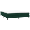 vidaXL Łóżko typu Box Spring bez materaca Ciemnozielone 180x210 cm