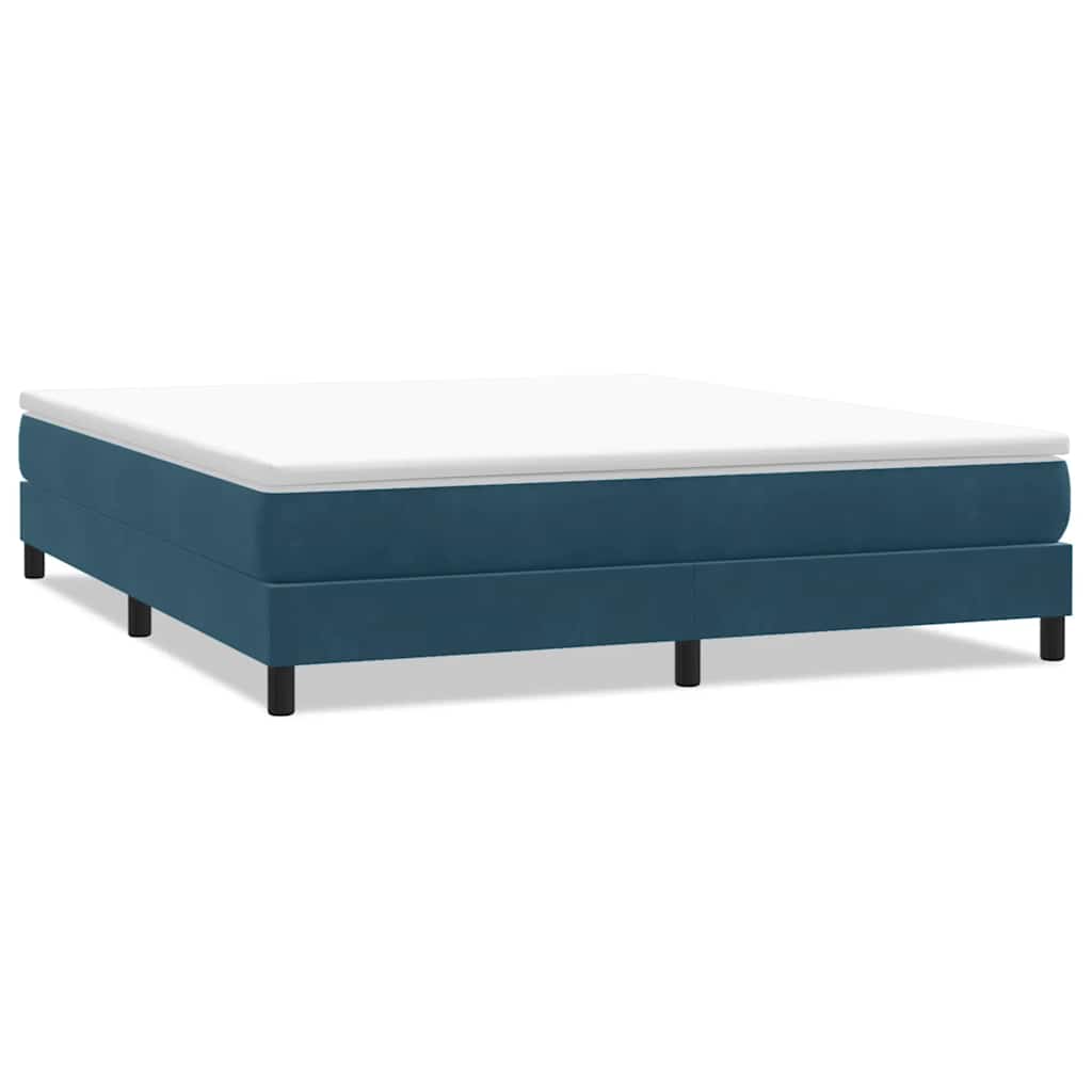 vidaXL Łóżko typu Box Spring bez materaca Ciemnoniebieskie 180x210 cm