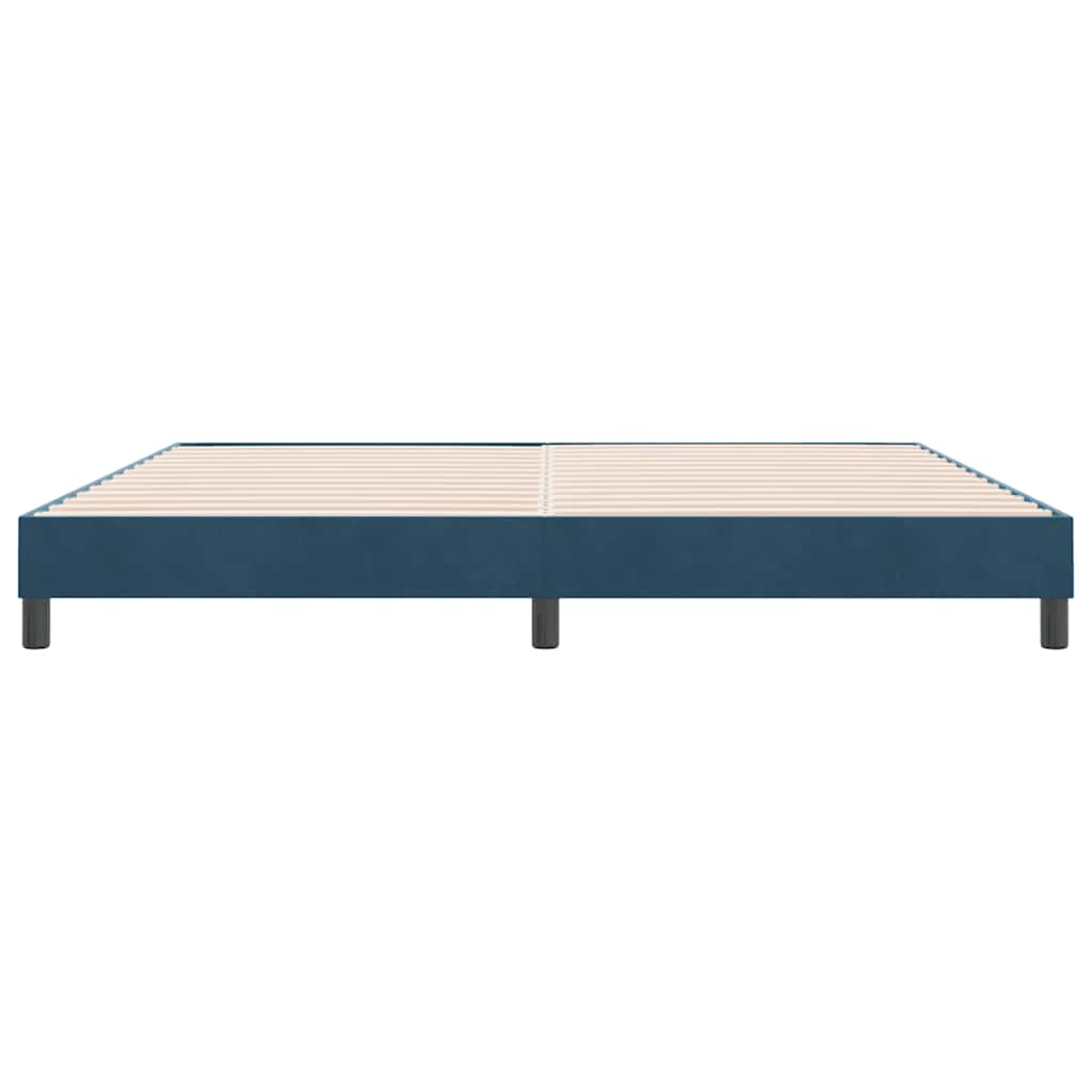 vidaXL Łóżko typu Box Spring bez materaca Ciemnoniebieskie 180x210 cm