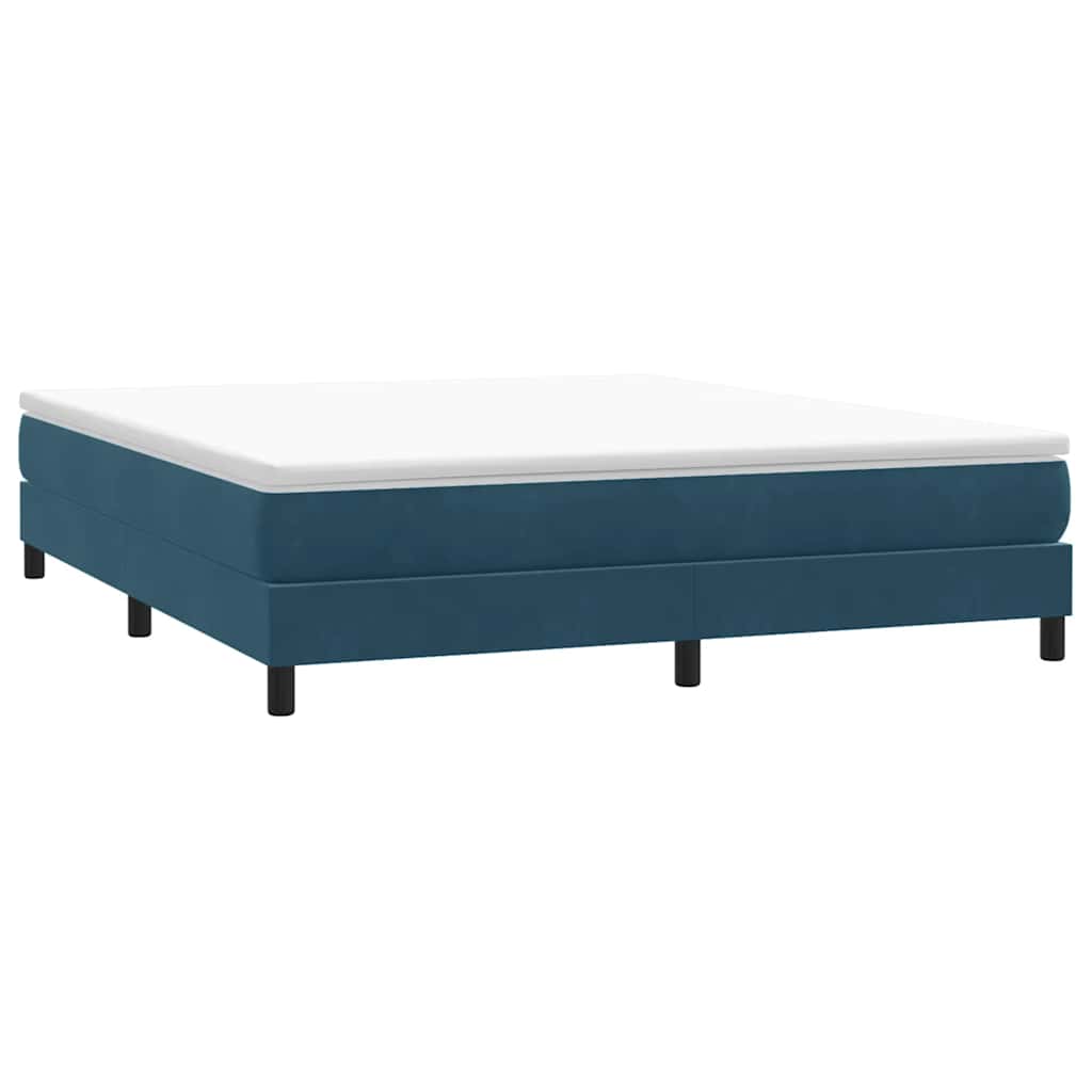 vidaXL Łóżko typu Box Spring bez materaca Ciemnoniebieskie 180x210 cm