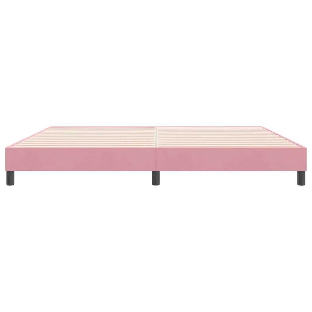 vidaXL Łóżko typu Box Spring bez materaca Różowe 180x210 cm Aksamit