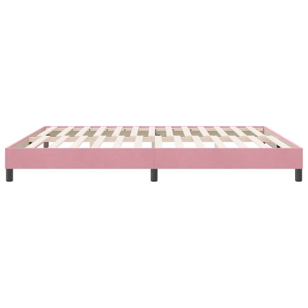 vidaXL Łóżko typu Box Spring bez materaca Różowe 180x210 cm Aksamit