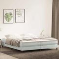 vidaXL Łóżko Box Spring bez materaca Jasnoszary 200x210 cm Aksamit