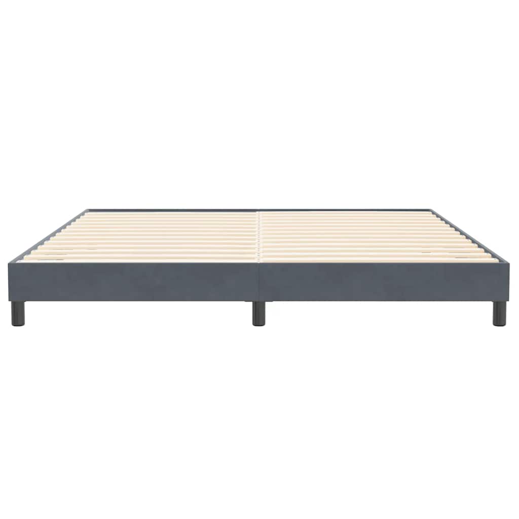 vidaXL Łóżko Box Spring bez materaca Ciemnoszary 200x210 cm Aksamit