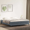 vidaXL Łóżko Box Spring bez materaca Ciemnoszary 200x210 cm Aksamit