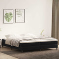 vidaXL Łóżko Box Spring bez materaca Czarne 200x210 cm Aksamit