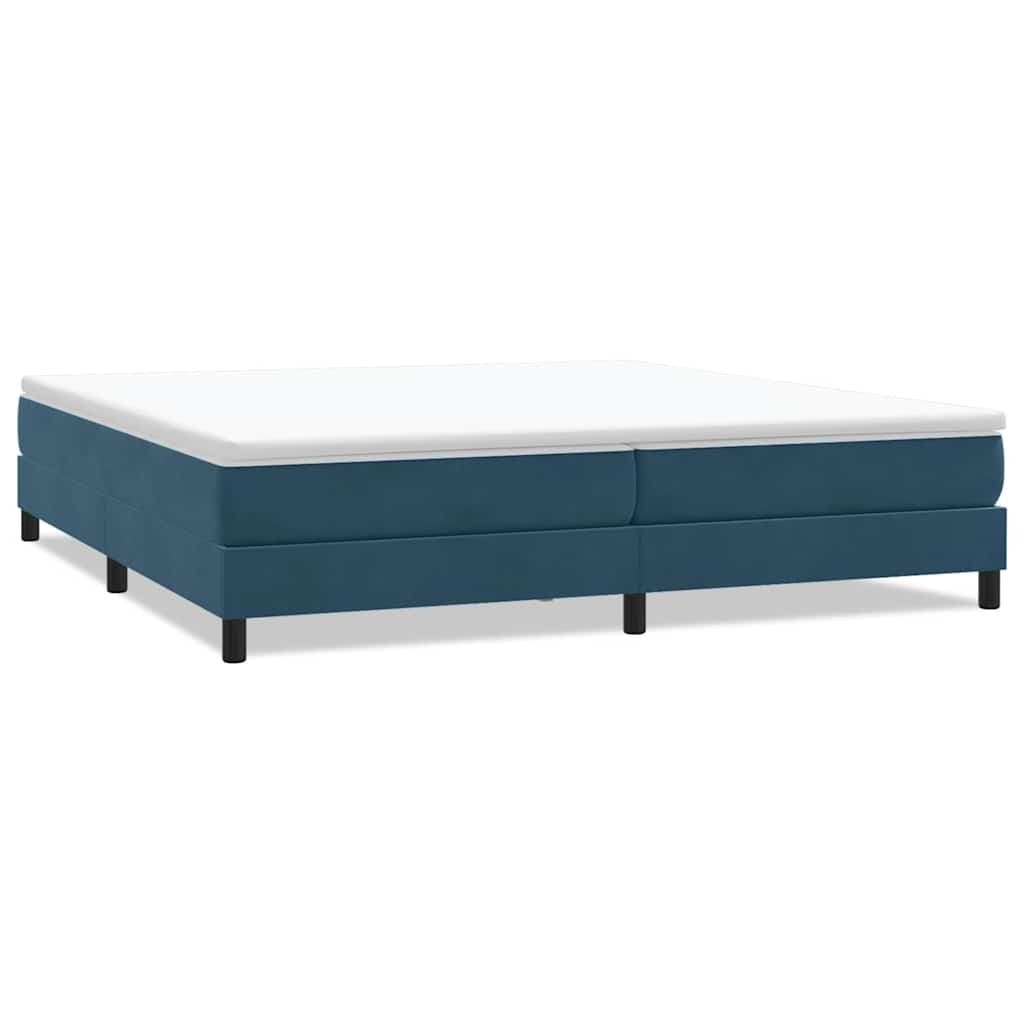 vidaXL Łóżko typu Box Spring bez materaca Ciemnoniebieskie 200x210 cm