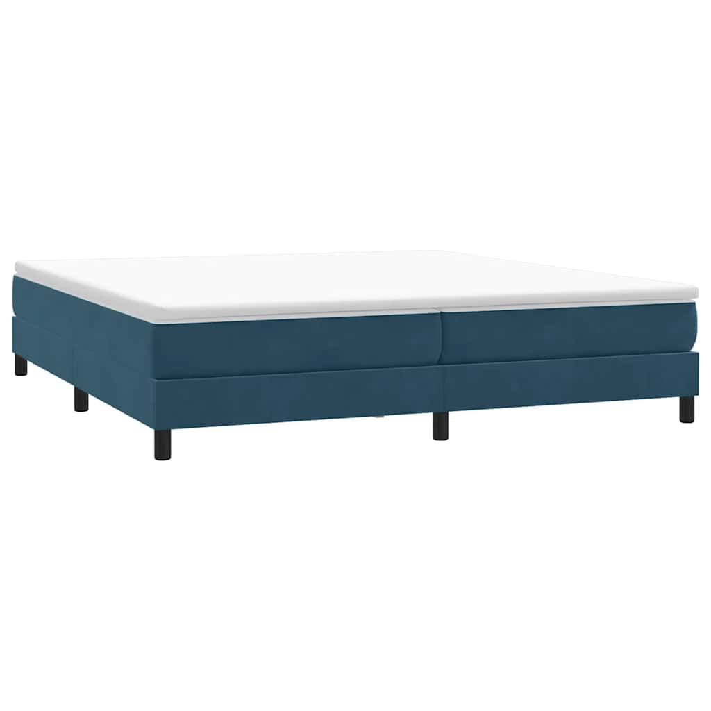 vidaXL Łóżko typu Box Spring bez materaca Ciemnoniebieskie 200x210 cm