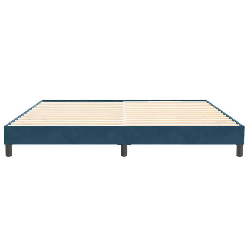 vidaXL Łóżko typu Box Spring bez materaca Ciemnoniebieskie 200x210 cm