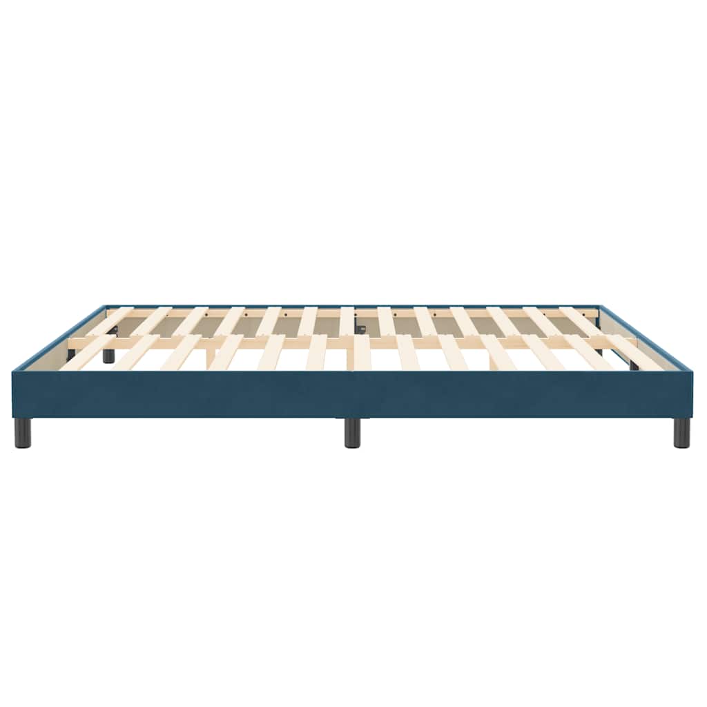 vidaXL Łóżko typu Box Spring bez materaca Ciemnoniebieskie 200x210 cm