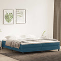 vidaXL Łóżko typu Box Spring bez materaca Ciemnoniebieskie 200x210 cm
