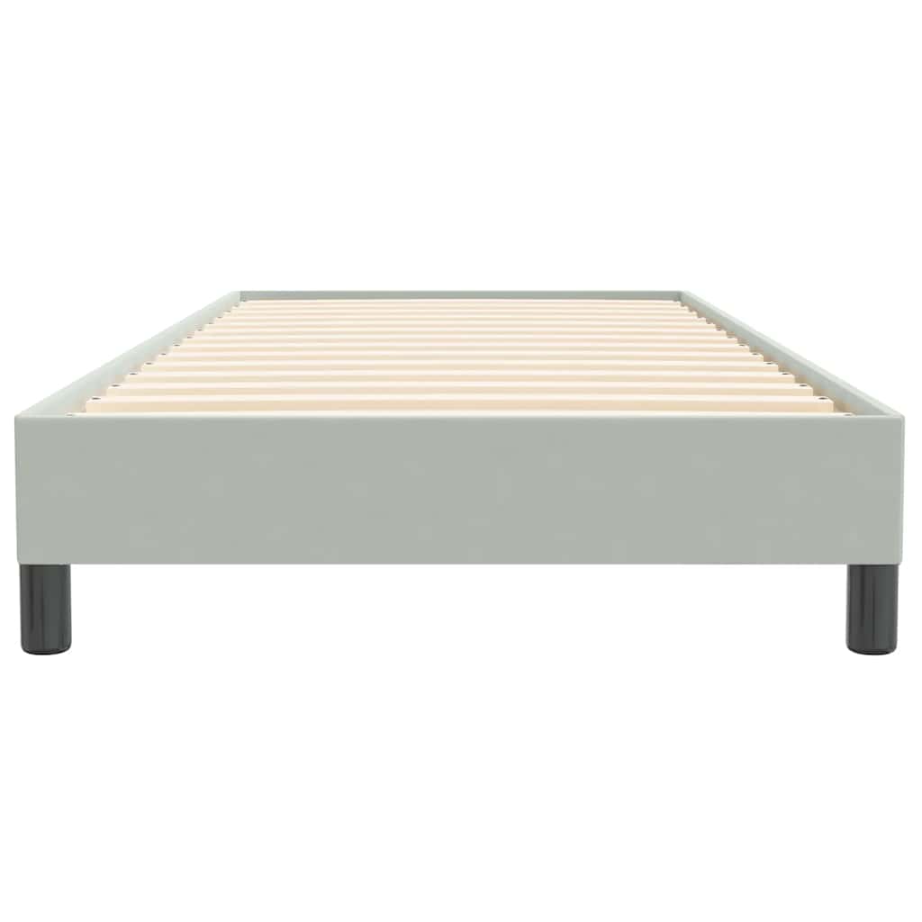 vidaXL Łóżko Box Spring bez materaca Jasnoszary 80x220 cm Aksamit