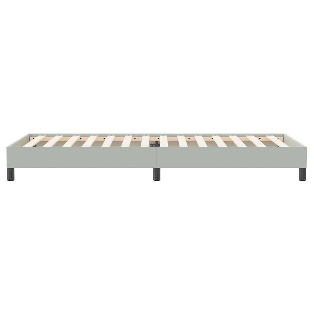 vidaXL Łóżko Box Spring bez materaca Jasnoszary 80x220 cm Aksamit