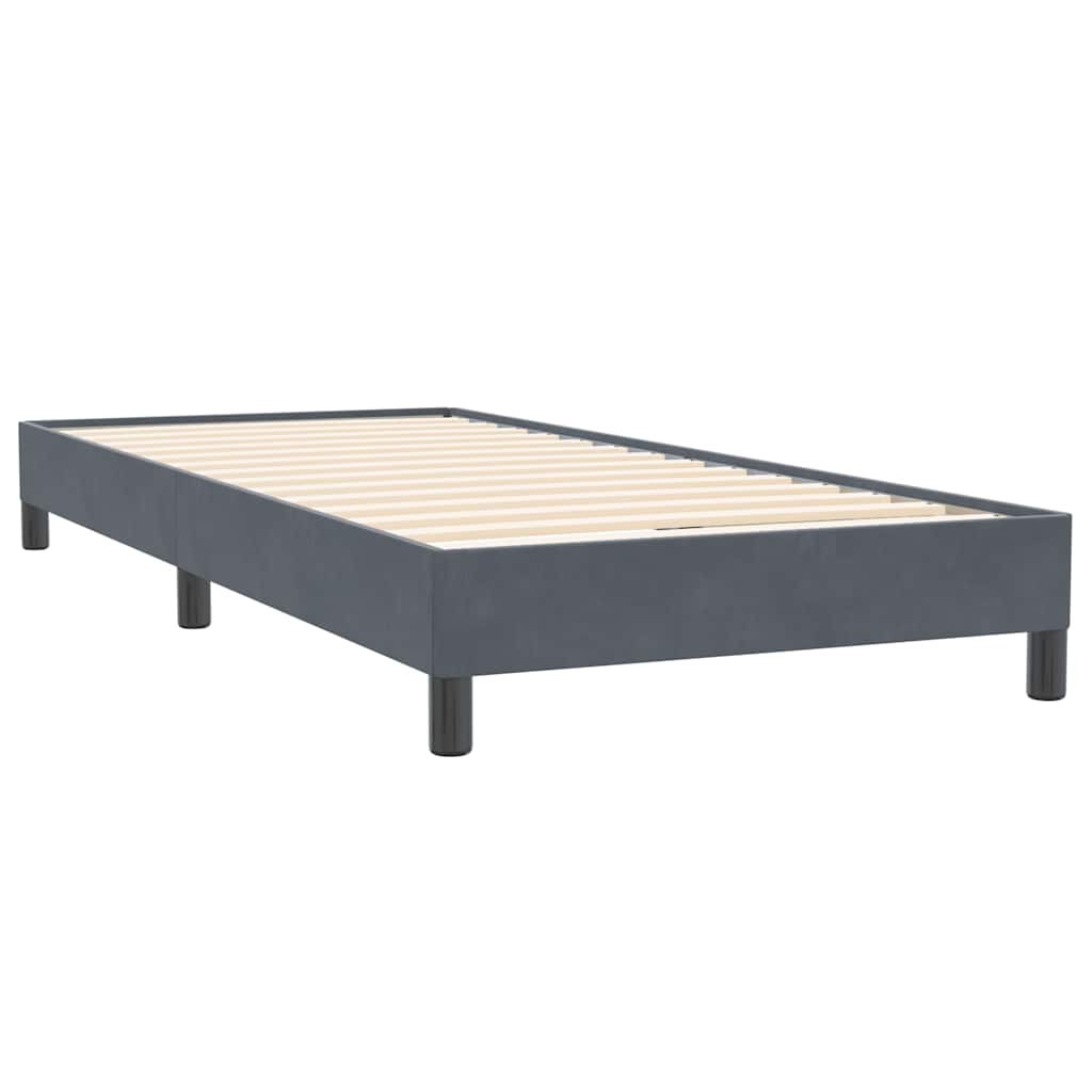 vidaXL Łóżko typu Box Spring bez materaca Ciemnoszary 80x220 cm