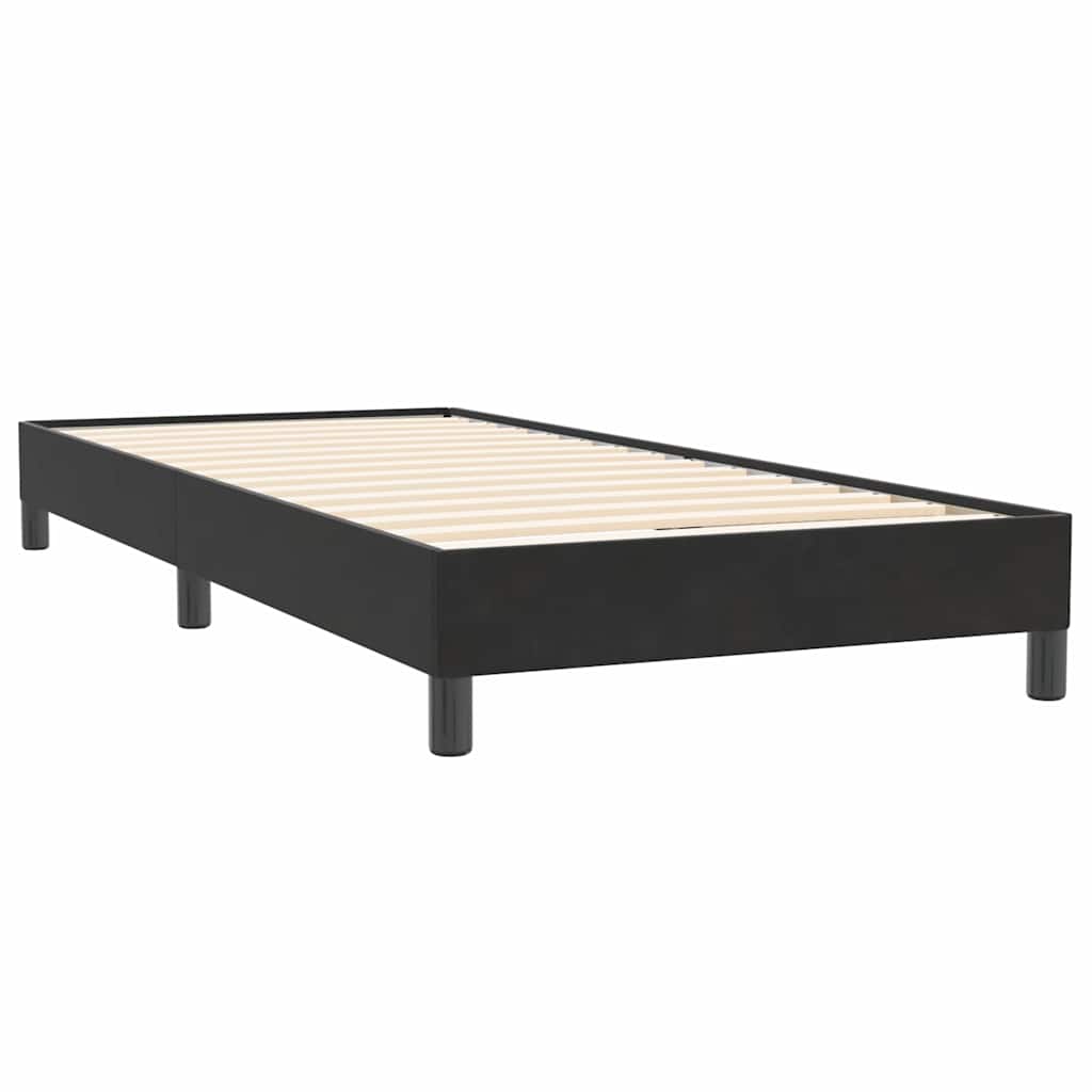 vidaXL Łóżko Box Spring bez materaca Czarne 80x220 cm Aksamit