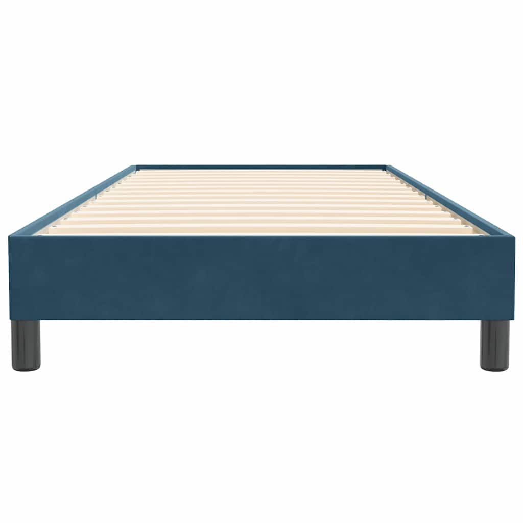 vidaXL Łóżko typu Box Spring bez materaca Ciemnoniebieskie 80x220 cm