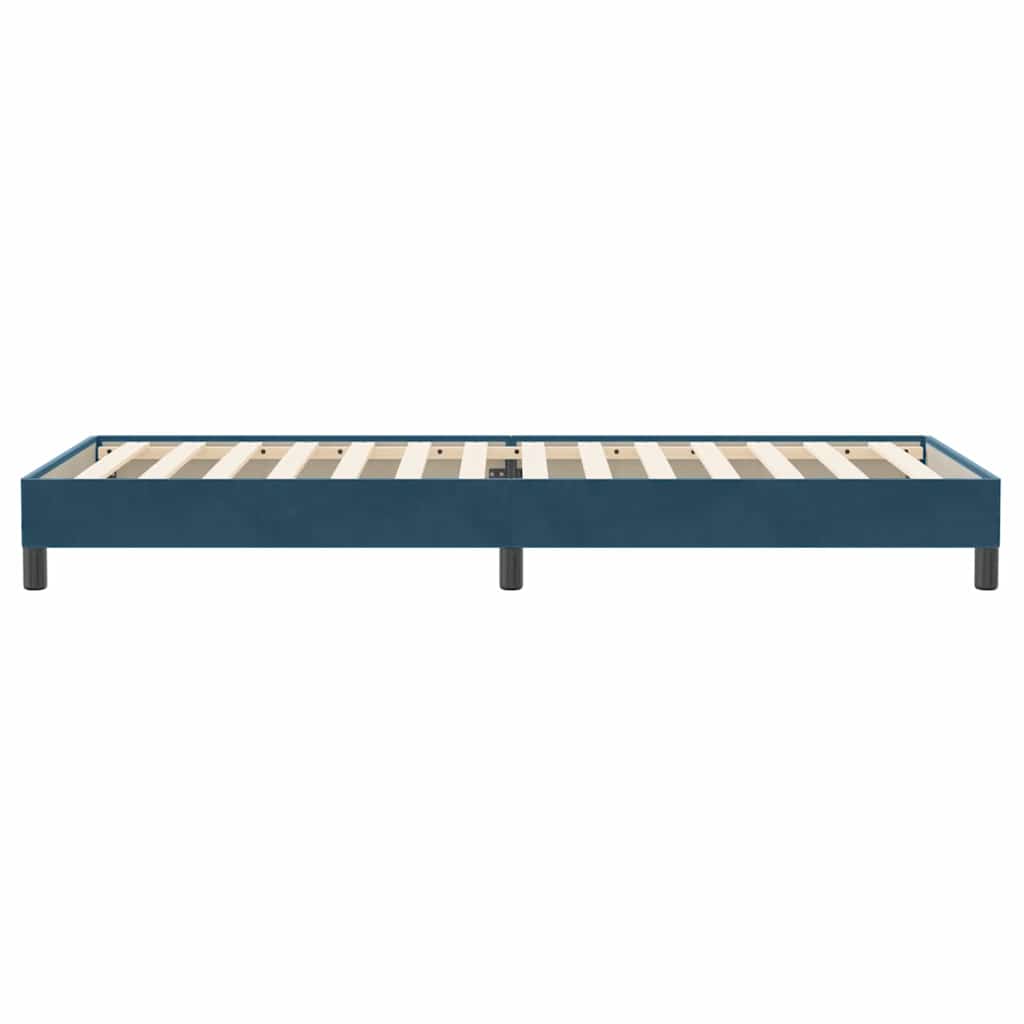 vidaXL Łóżko typu Box Spring bez materaca Ciemnoniebieskie 80x220 cm