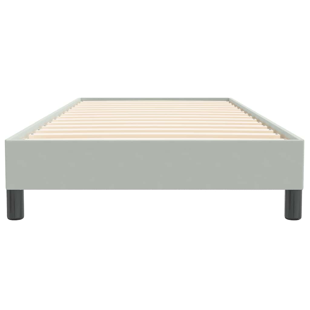 vidaXL Łóżko Box Spring bez materaca Jasnoszary 90x220 cm Aksamit