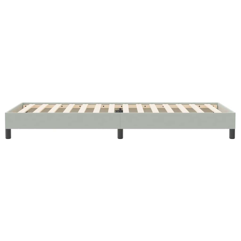 vidaXL Łóżko Box Spring bez materaca Jasnoszary 90x220 cm Aksamit