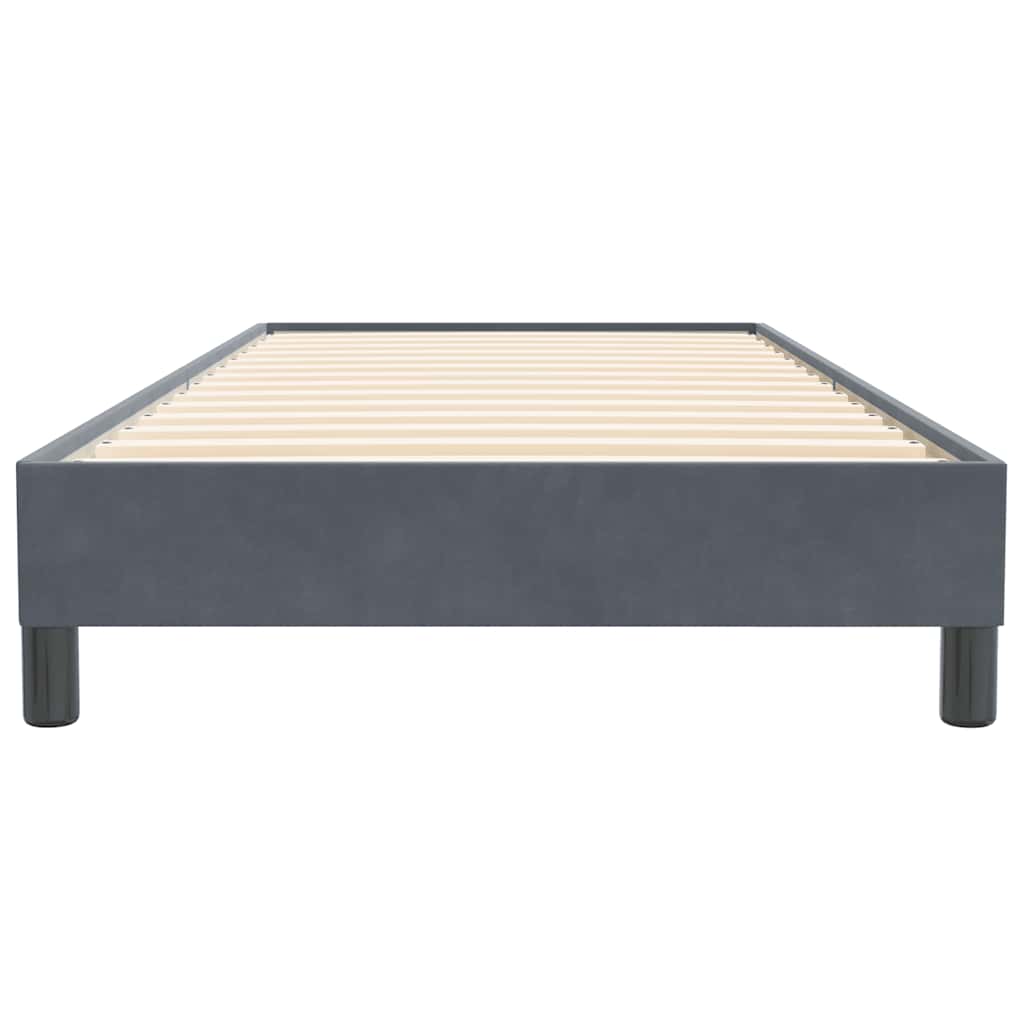 vidaXL Łóżko typu Box Spring bez materaca Ciemnoszary 90x220 cm