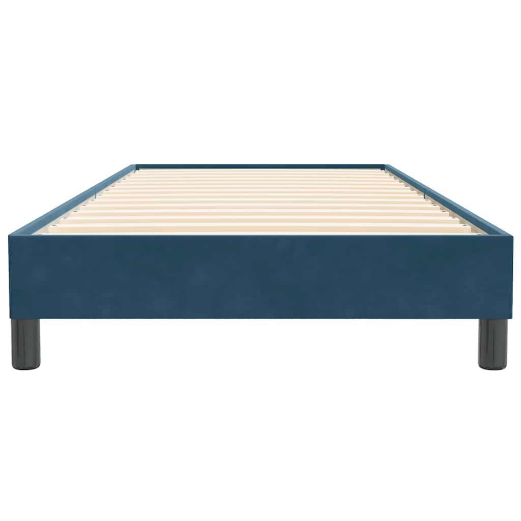 vidaXL Łóżko typu Box Spring bez materaca Ciemnoniebieskie 90x220 cm
